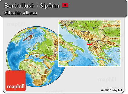 Physical Location Map of Barbullush I Sipërm