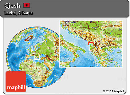 Physical Location Map of Gjash