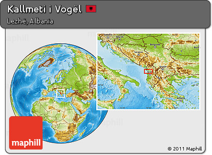 Physical Location Map of Kallmeti I Vogël