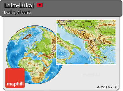 Physical Location Map of Lalm-Lukaj