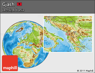 Physical Location Map of Gjash