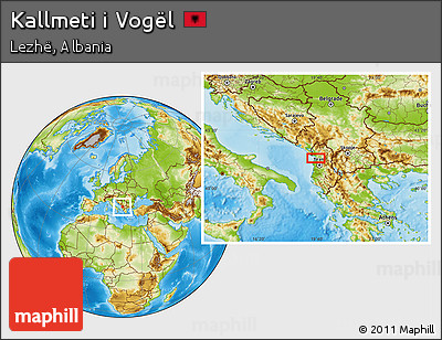 Physical Location Map of Kallmeti I Vogël