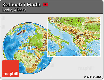 Physical Location Map of Kallmeti I Madh