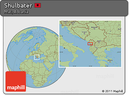 Savanna Style Location Map of Shulbatër