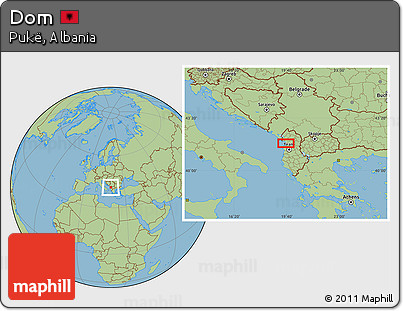 Savanna Style Location Map of Dom