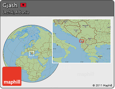 Savanna Style Location Map of Gjash