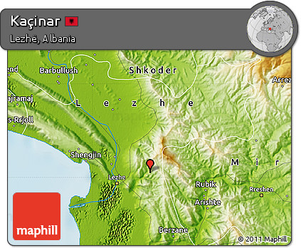 Physical Map of Kaçinar