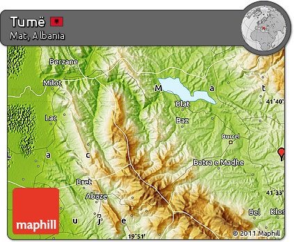 Physical Map of Tumë