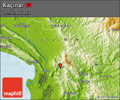 Physical Map of Kaçinar
