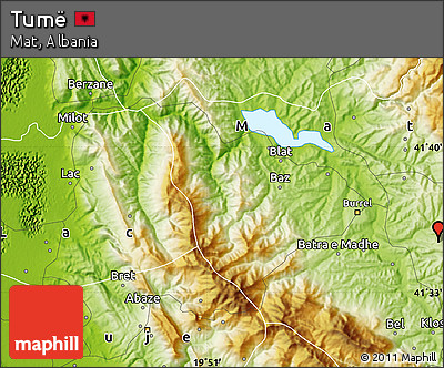 Physical Map of Tumë