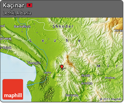 Physical Map of Kaçinar