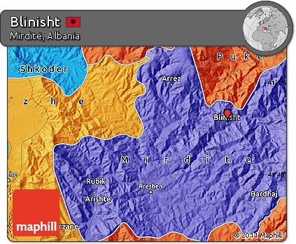 Political Map of Blinisht