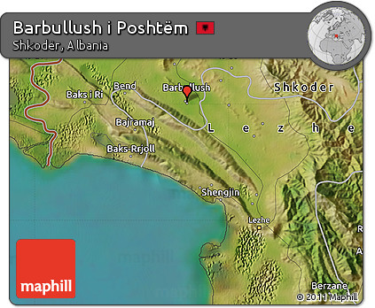 Satellite Map of Barbullush I Poshtëm