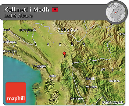 Satellite Map of Kallmeti I Madh