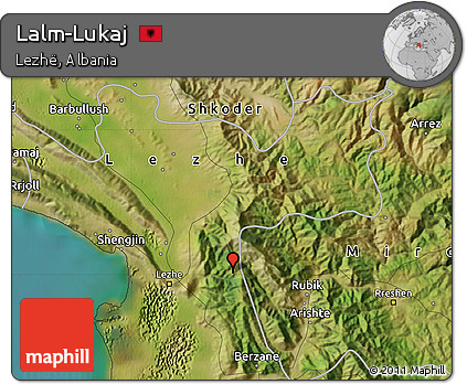Satellite Map of Lalm-Lukaj