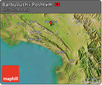 Satellite Map of Barbullush I Poshtëm