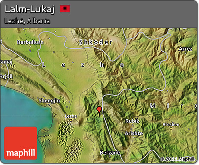 Satellite Map of Lalm-Lukaj