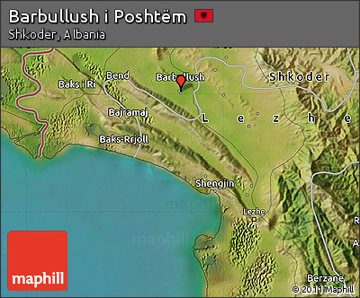 Satellite Map of Barbullush I Poshtëm