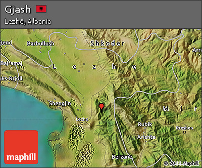 Satellite Map of Gjash