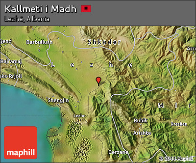 Satellite Map of Kallmeti I Madh