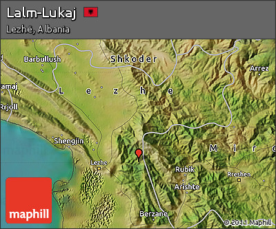 Satellite Map of Lalm-Lukaj