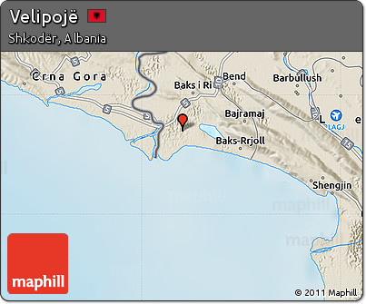 Shaded Relief Map of Velipojë