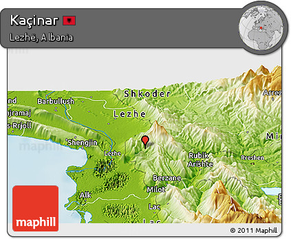 Physical Panoramic Map of Kaçinar