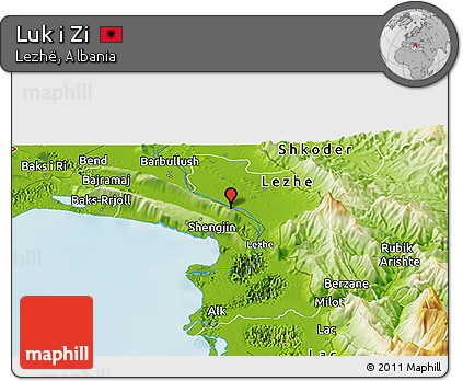 Physical Panoramic Map of Luk I Zi