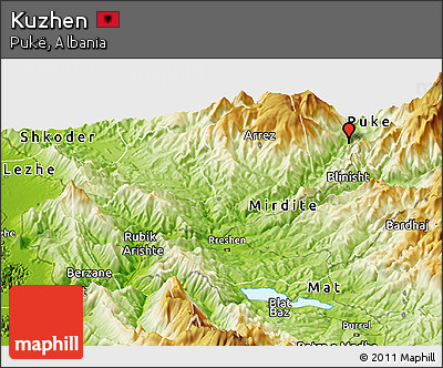 Physical Panoramic Map of Kuzhen