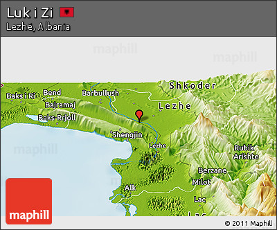 Physical Panoramic Map of Luk I Zi