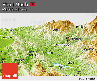 Physical Panoramic Map of Vau I Madh