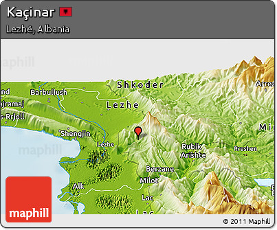 Physical Panoramic Map of Kaçinar