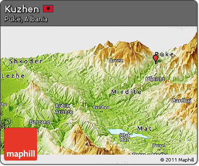 Physical Panoramic Map of Kuzhen