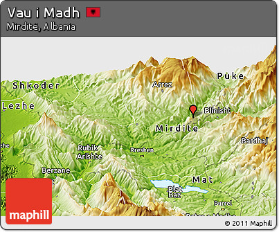 Physical Panoramic Map of Vau I Madh
