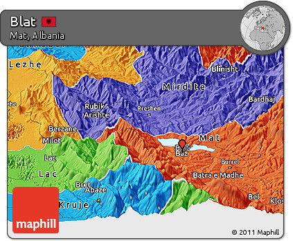 Political Panoramic Map of Blat