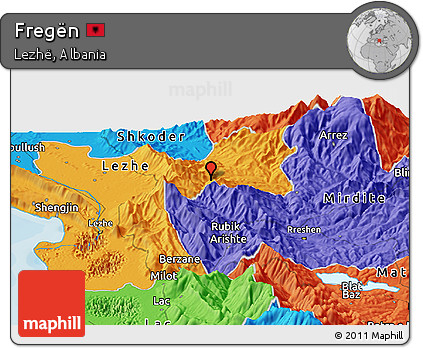 Political Panoramic Map of Fregën