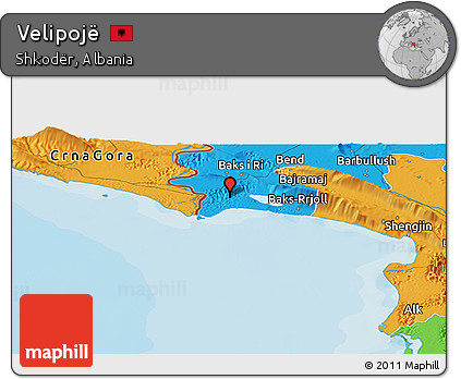 Political Panoramic Map of Velipojë