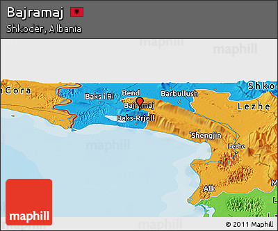 Political Panoramic Map of Bajramaj