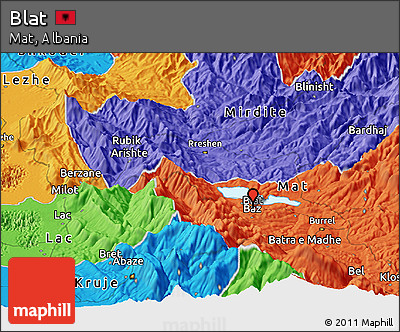 Political Panoramic Map of Blat