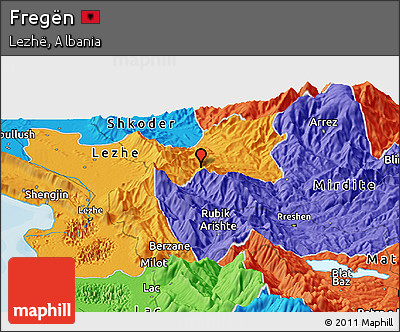 Political Panoramic Map of Fregën
