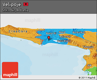Political Panoramic Map of Velipojë