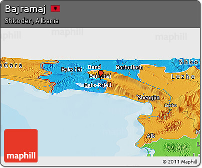 Political Panoramic Map of Bajramaj