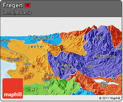 Political Panoramic Map of Fregën