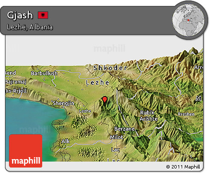 Satellite Panoramic Map of Gjash