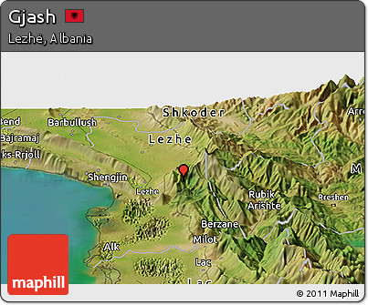 Satellite Panoramic Map of Gjash