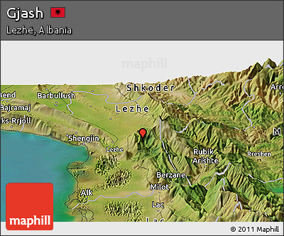 Satellite Panoramic Map of Gjash