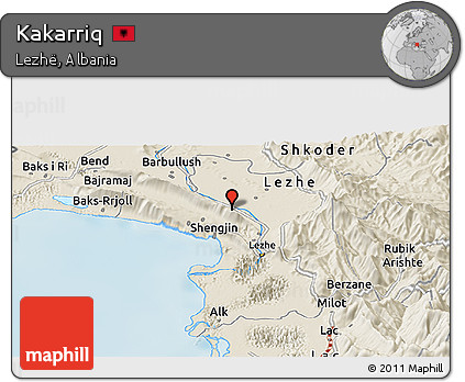 Shaded Relief Panoramic Map of Kakarriq