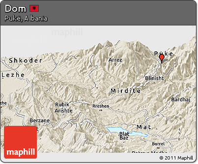 Shaded Relief Panoramic Map of Dom