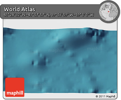 Satellite 3D Map of the Area around 41° 43' 14" N, 19° 28' 30" W