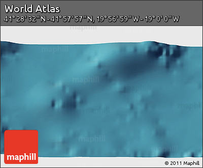 Satellite 3D Map of the Area around 41° 43' 14" N, 19° 28' 30" W
